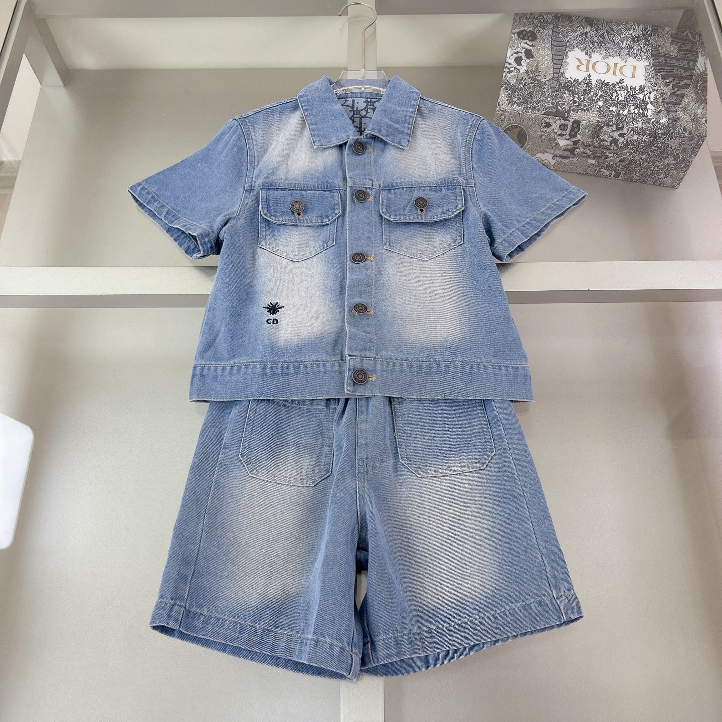 DIOR denim blue T-shirt suit - Image 3