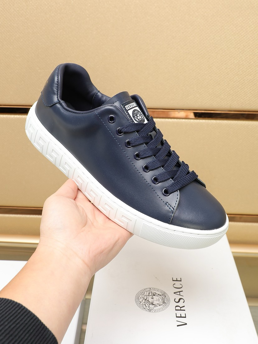 VERSACE Black Casual Leather Shoes - Image 4