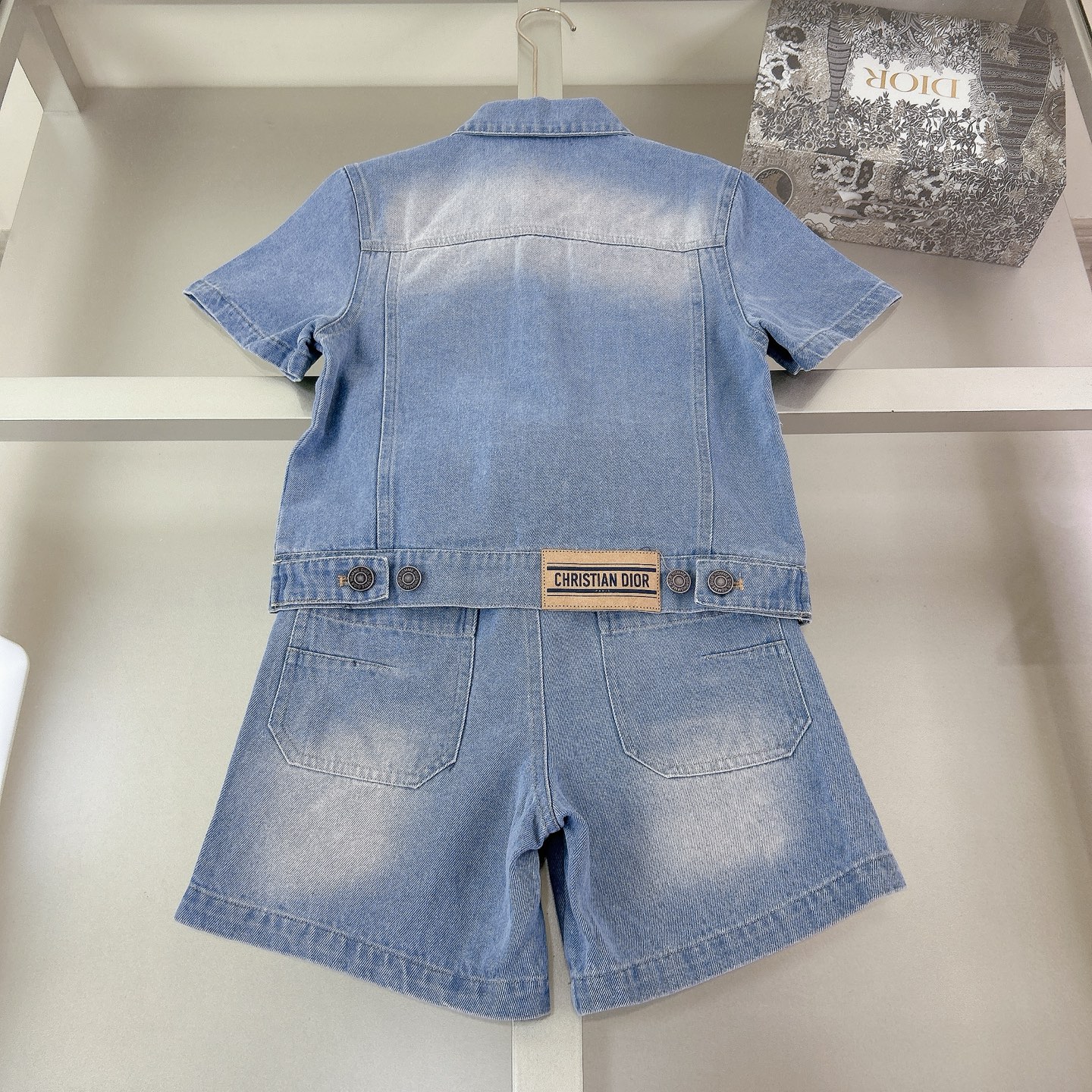 DIOR denim blue T-shirt suit - Image 4