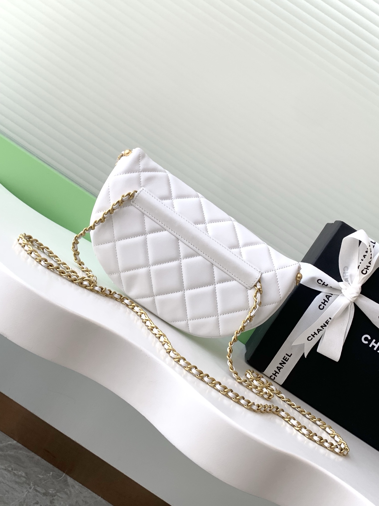 Coco Chanel Semicircle Crossbody Bag - Image 4