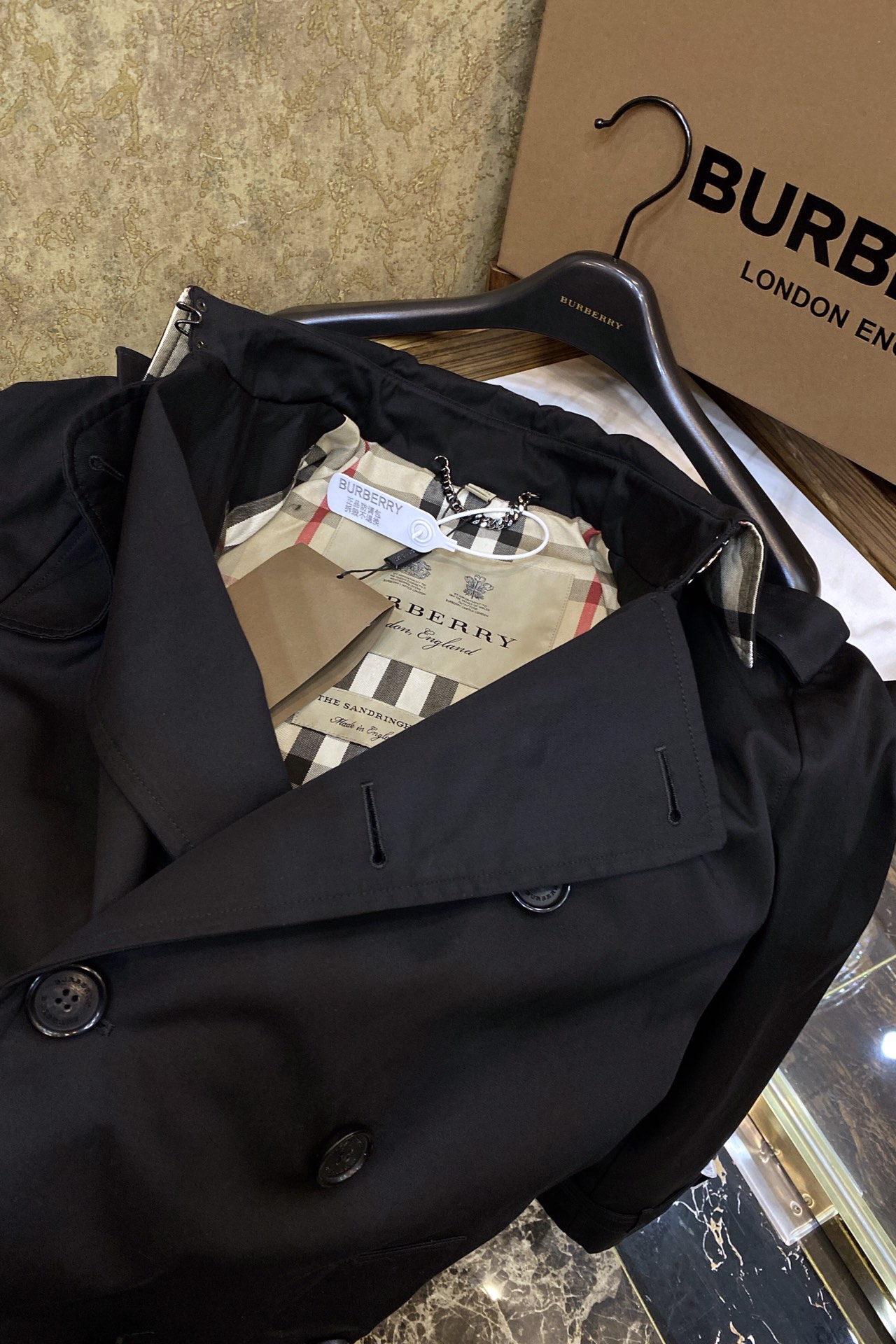 Burberry Black Short Trench Coat - Image 7