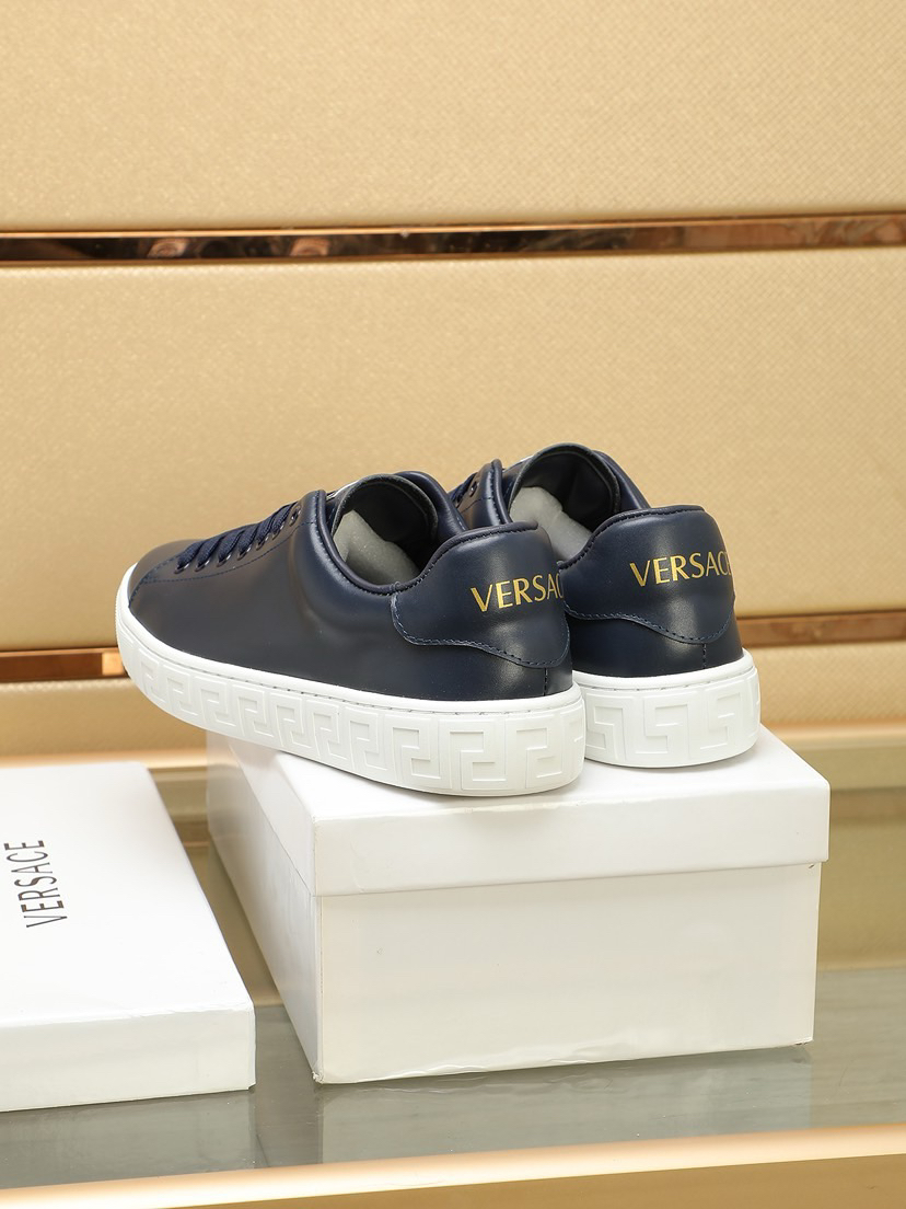 VERSACE Black Casual Leather Shoes - Image 6