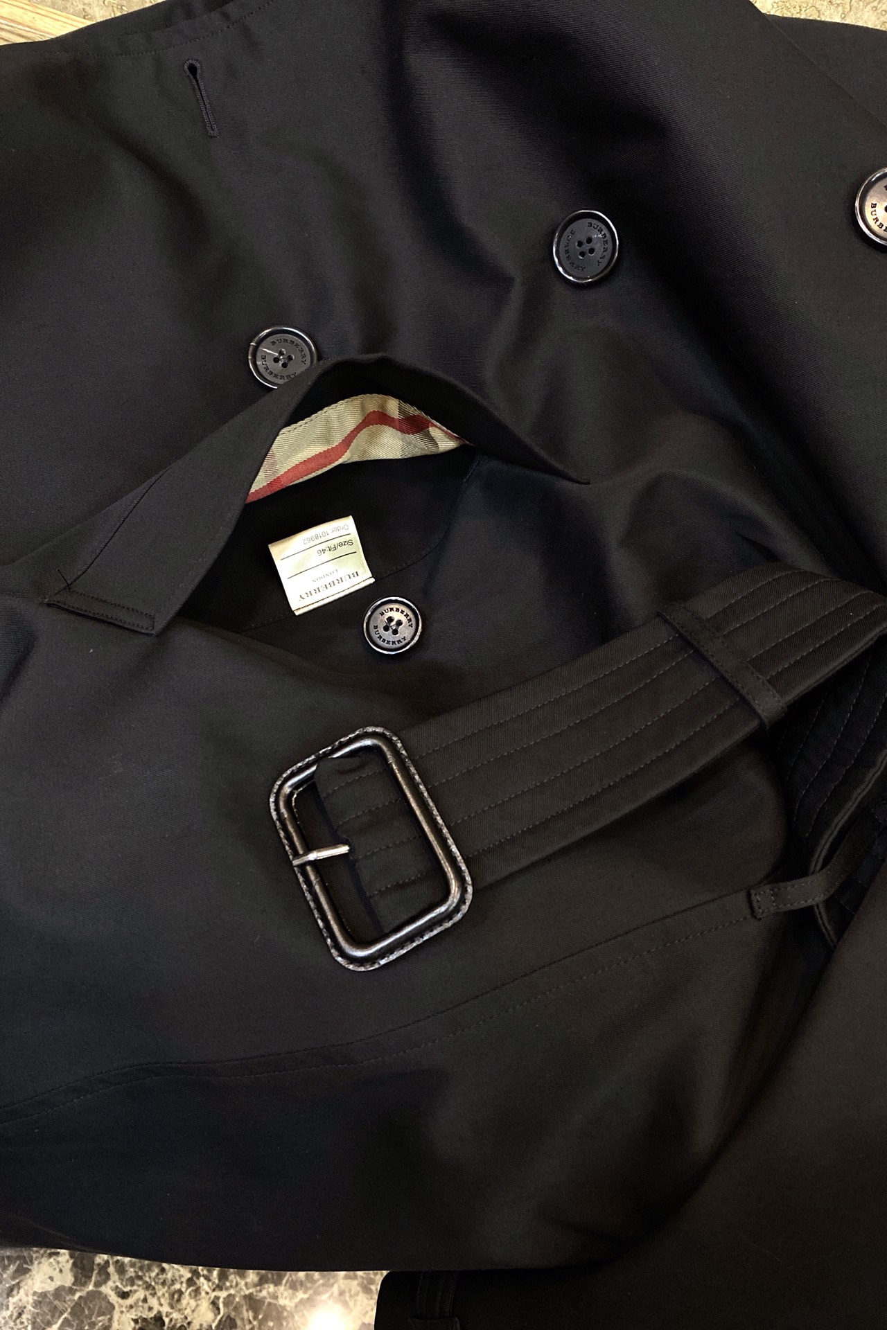 Burberry Black Short Trench Coat - Image 8