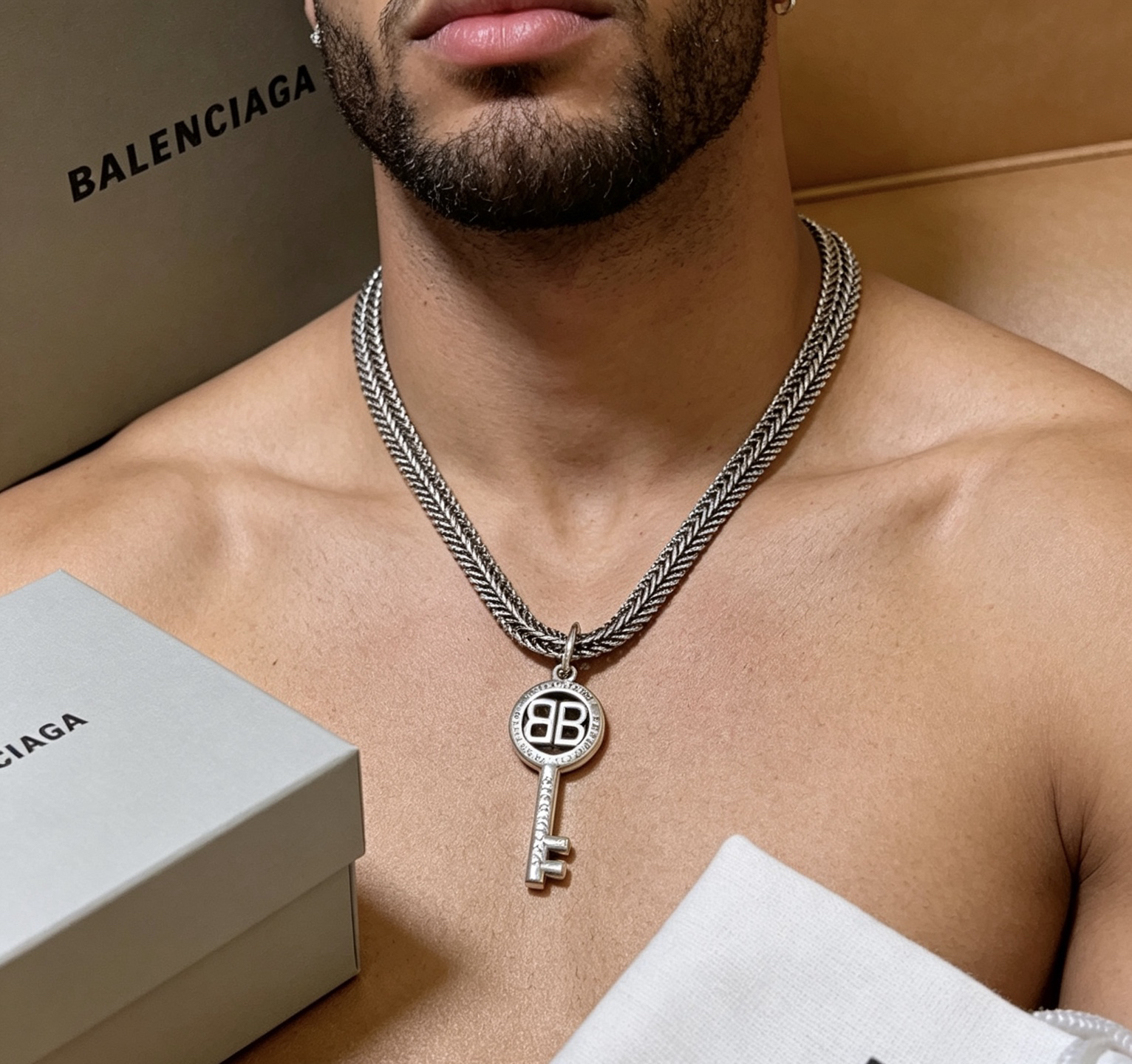 BALENCIAGA Silver Necklace - Image 10