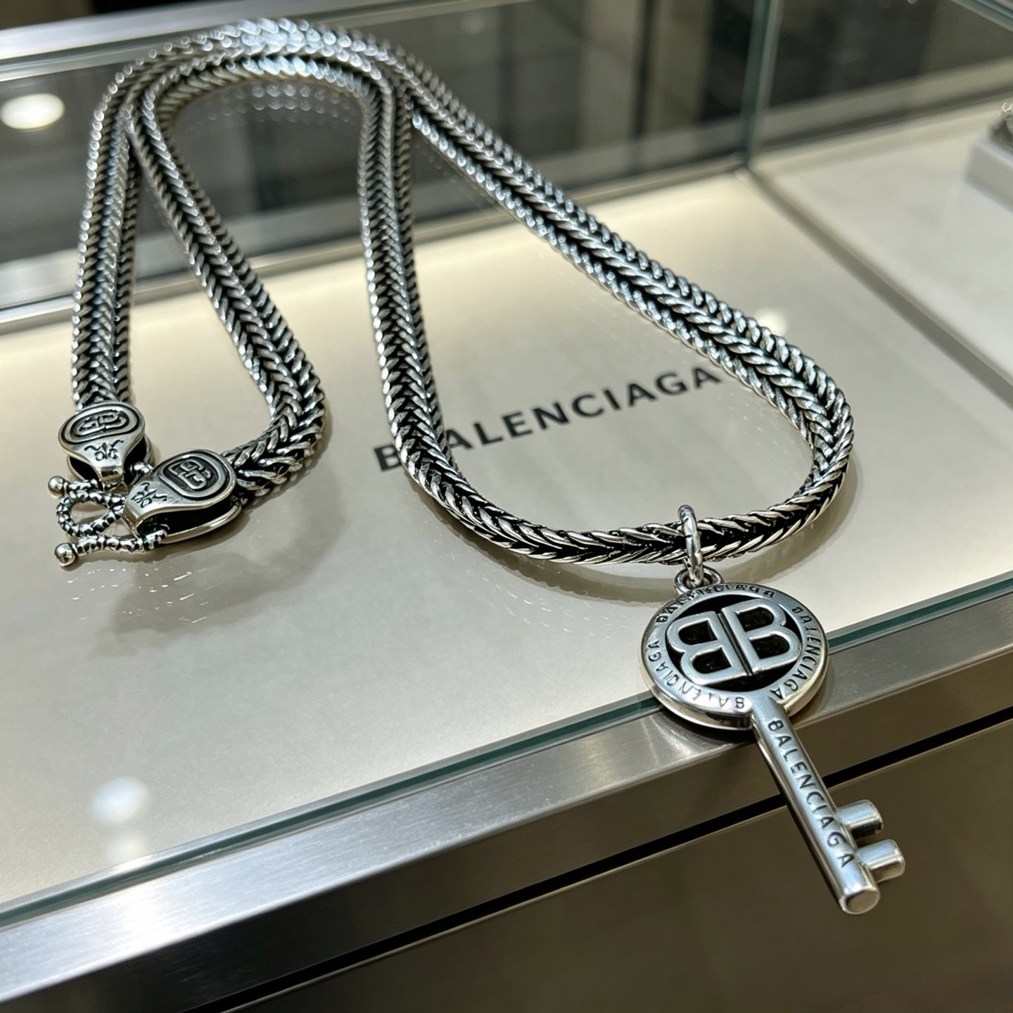 BALENCIAGA Silver Necklace - Image 3